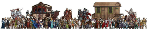 Arcknight Flat Plastic Miniatures - Mankind Set - 62 2D Minis